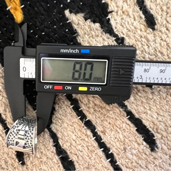 ❤️ Cigar Band Sterling Navajo Southwestern Thunderbird Ring Unisex Sz 10.75 8.4G - Picture 10 of 16